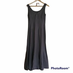 Rare Irene Van Ryb French Designer Gray Midi Dress Flared skirt Size 42 10